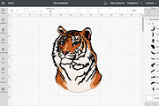 Tiger svg eps png pdf clipart, an Animal Illustration by Bila Vorona (Thumbnail 4 of 7)
