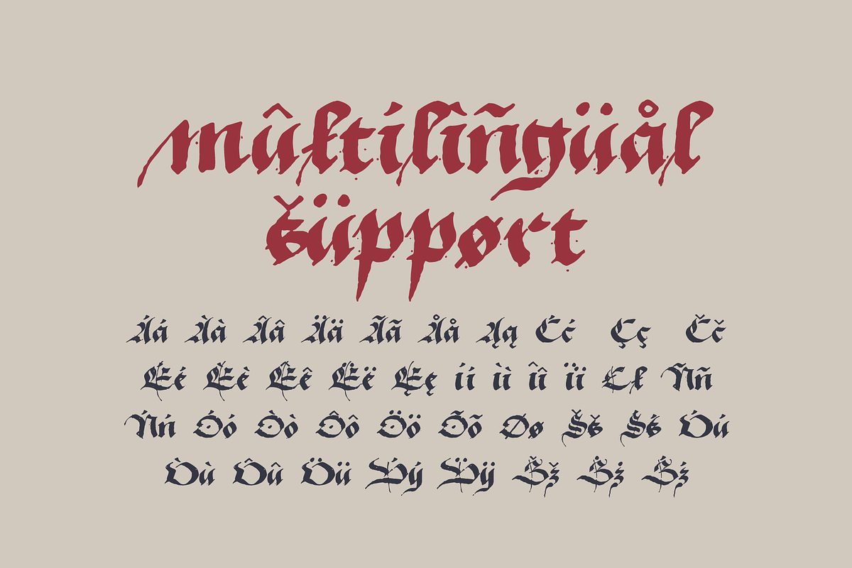 The Duchy Of Burgundy Bastarda, a Blackletter Font by kaer_shop (Photo 7 of 11)