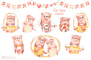 Cozy Valentines Day. Lovely bears, an Animal Illustration by UlitkaStudio (Thumbnail 9 of 20)