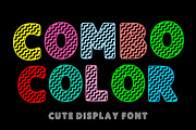 Combo Color – Cute Colorful Font, a Handwritten Font by Fourteen Letter (Thumbnail 1 of 6)