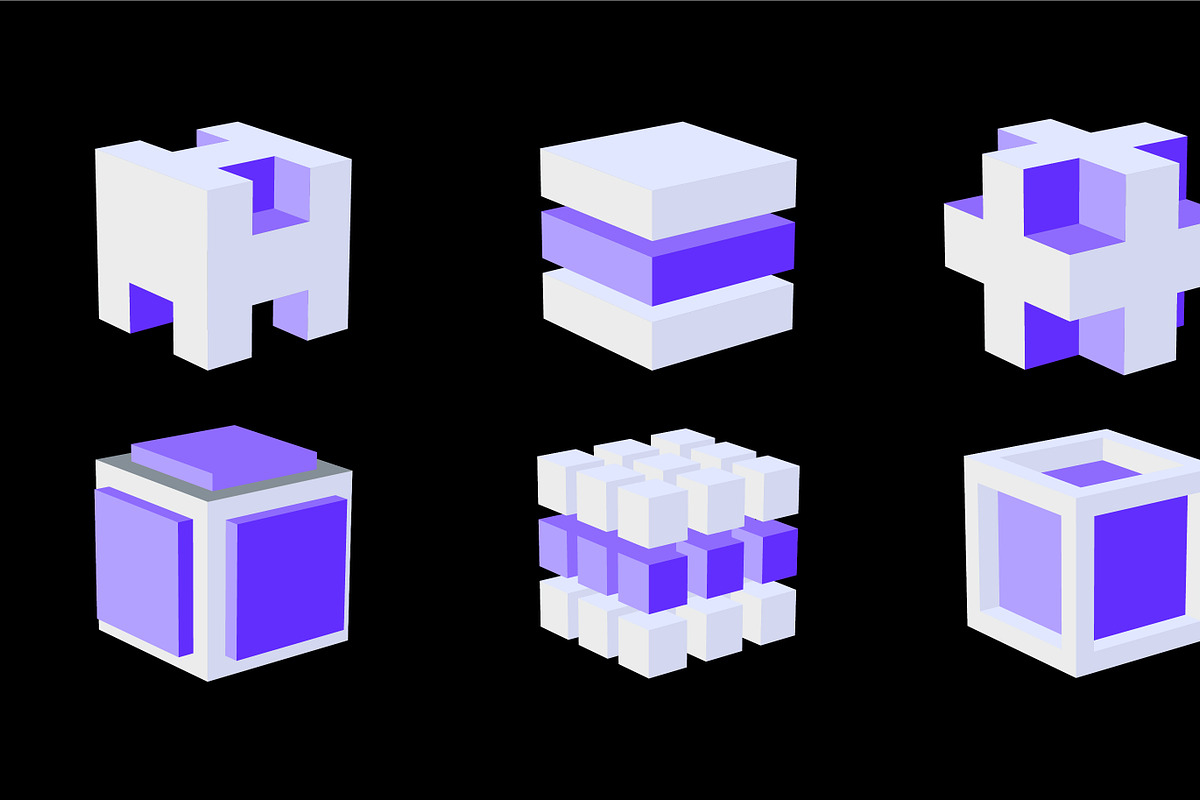 3D Block Logo Pack 12+ Modern, a Textures & Material 3D Model by Abdulrehman58 (Photo 3 of 3)