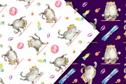 Fitness & Yoga Cats clipart set, an Animal Illustration by Valin Malin (Thumbnail 9 of 14)