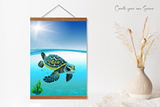 Colorful Watercolor Sea Turtles, an Illustration by Dazzling Art Boutique (Thumbnail 8 of 9)