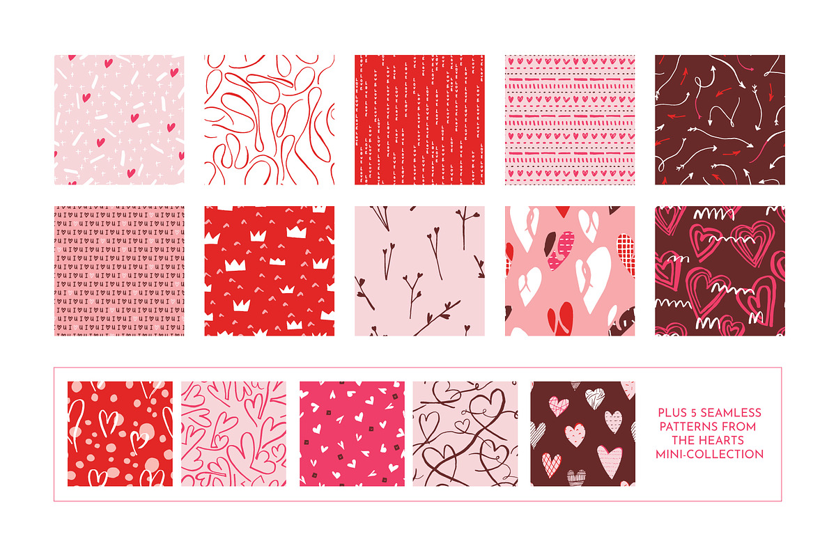 Modern Love | Seamless Patterns, a Pattern Graphic by The Collective Studio (Photo 5 of 9)