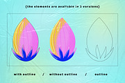 Artsy Flora - Contemporary Flowers, a Decorative Illustration by Leila Divine (Thumbnail 5 of 15)