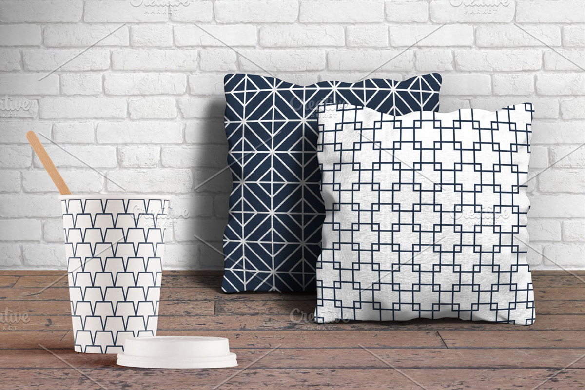 Vector seamless geometric patterns, a Pattern Graphic by ExpressShop