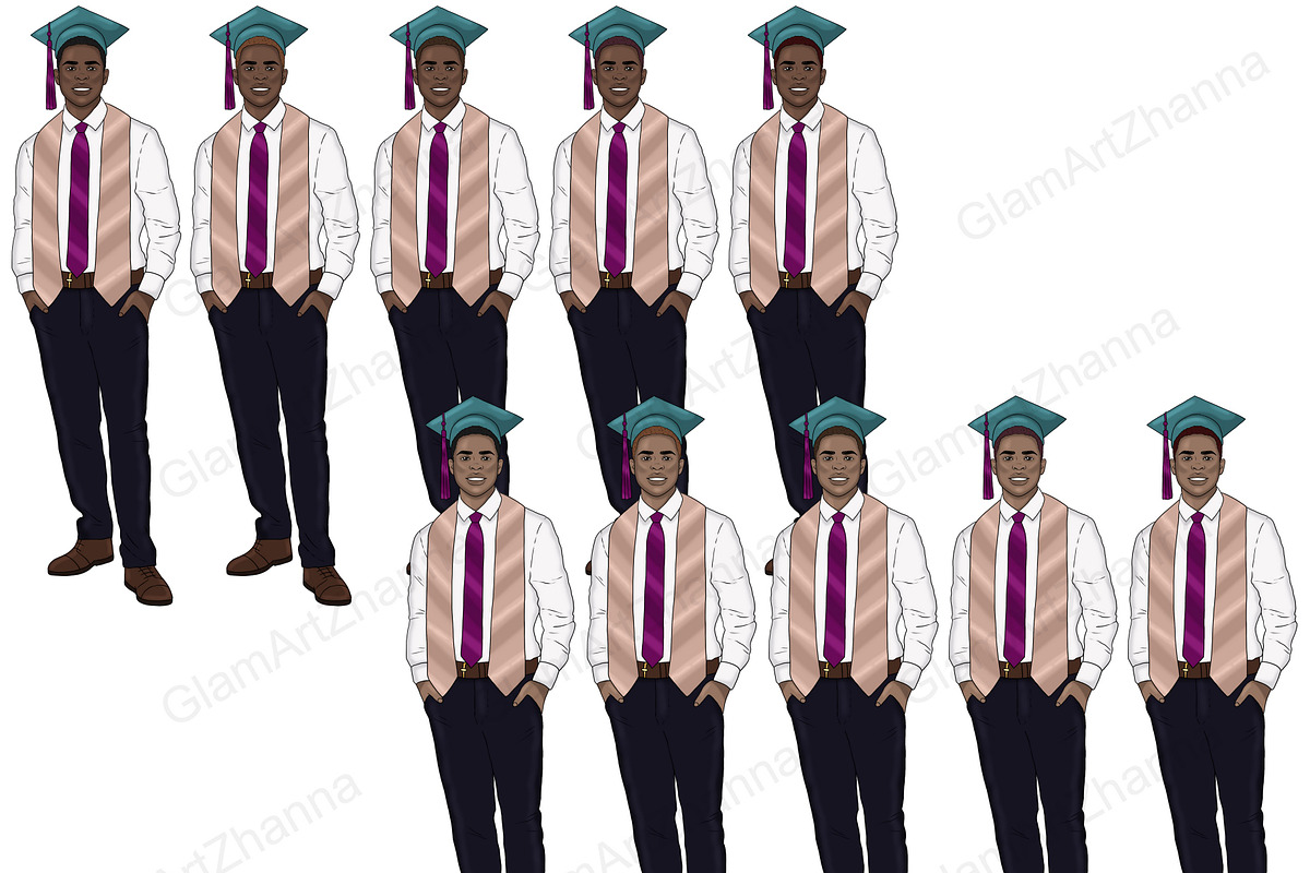Graduation Girls Clipart, an Education Illustration by GlamArtZhanna (Photo 11 of 11)