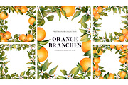 Orange Branches. Watrecolor PNG, an Illustration by OlyaGutArt (Thumbnail 3 of 6)