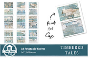 Distressed Aged Paper on Blue Wood, an Illustration by NiiiNArt (Thumbnail 6 of 8)