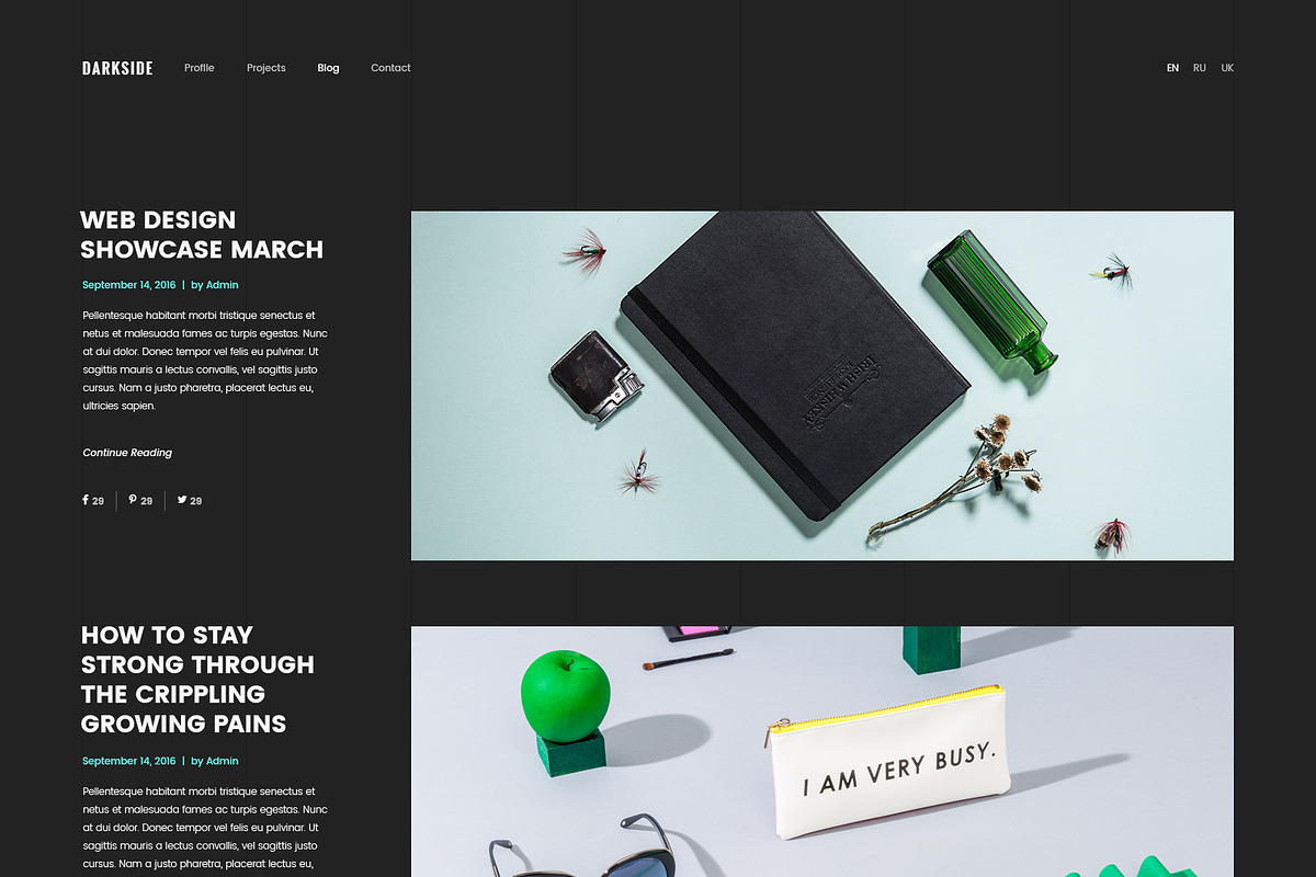 Darkside — Clean & Minimal Portfolio, a Websites & App Template by ScienteCraft (Photo 9 of 20)