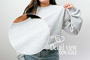 Ash Gildan 18000 Sweatshirt Mockups, a Hoody Mockup by Uncommon Mockups (Thumbnail 6 of 7)