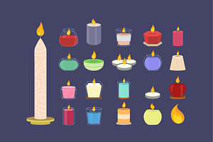 Candles Illustration Set, an Object Illustration by studiogstock