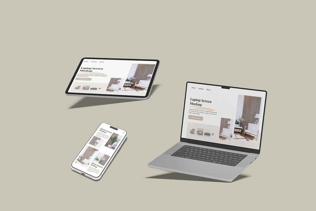 Multi Device Mockup, an iPhone Mockup by rizalamora (Photo 2 of 10)