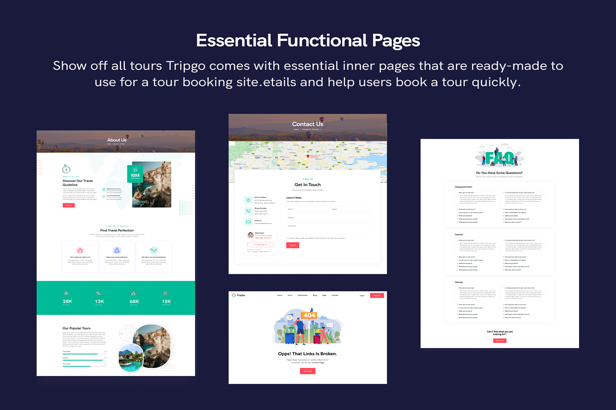Tripgo - Modern & Creative Tour Book, an UI Kit Template by Lumina_ui_ux202 (Photo 6 of 8)