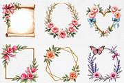 Coquette Summer Frame Clipart Bundle, an Illustration by CrexoraLab (Thumbnail 2 of 5)