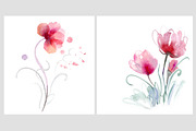 Watercolor flowers. 9 posters, an Illustration by Anna Guz's Store (Thumbnail 5 of 8)