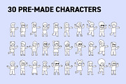 Vector Geometric Character Creator, a Person Illustration by Katedsgn (Thumbnail 4 of 7)
