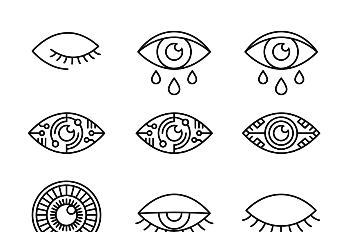Bundles Set Optical Store Icons, an Outline Icon by adenpinkstore (Photo 30 of 44)