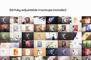 50 poster mockup bundle glued paper, an Advertising Mockup by FoundImages (Thumbnail 5 of 55)