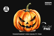 Halloween Jack-o-lantern PNG Bundle, a Seasonal Illustration by Creative Arslan (Thumbnail 10 of 11)
