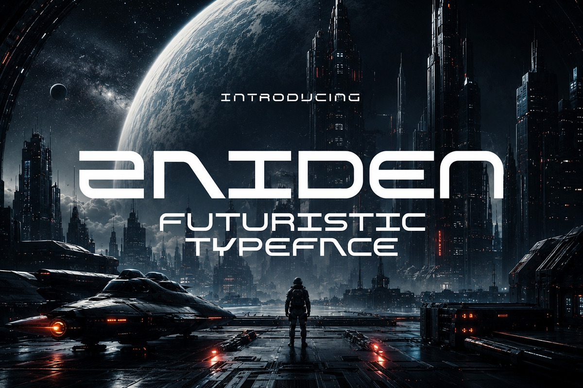 Zaiden - Futuristic Typeface, a Sans Serif Font by HipFonts (Photo 1 of 10)