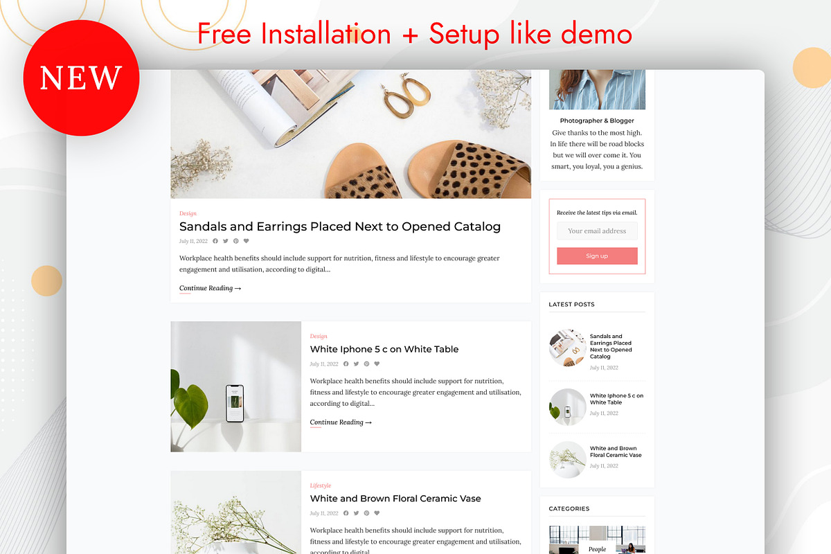 Blog and Shop WordPress Theme, a WordPress Template by AZ-Theme (Photo 6 of 8)
