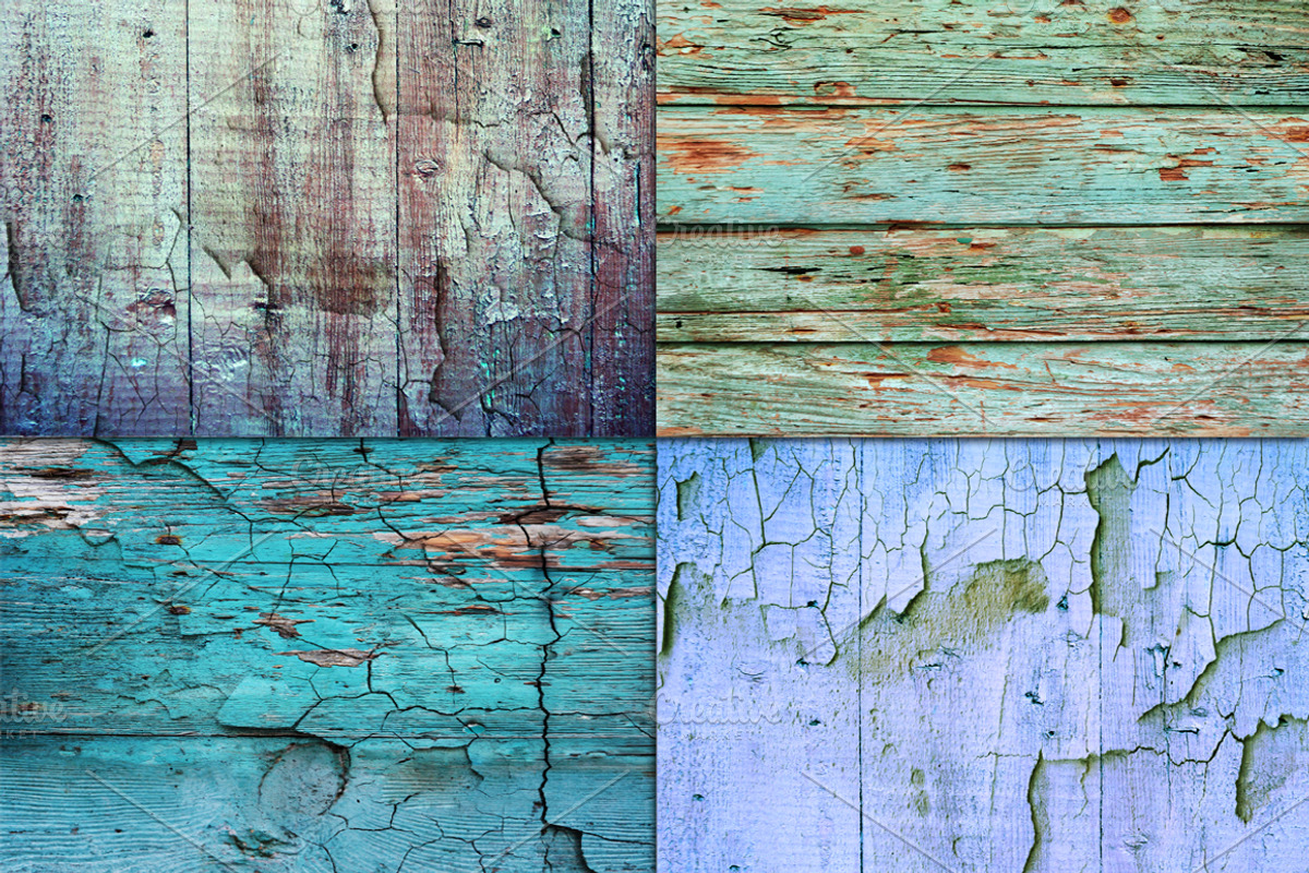 White Blue Painted Wood Texture preview 3