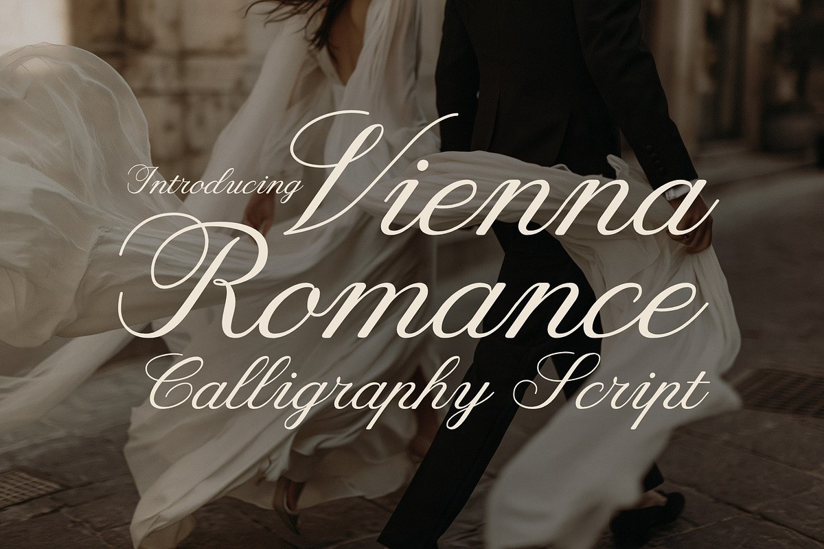 Vienna Romance - Calligraphy Script, a Script Font by HipFonts (Photo 1 of 11)