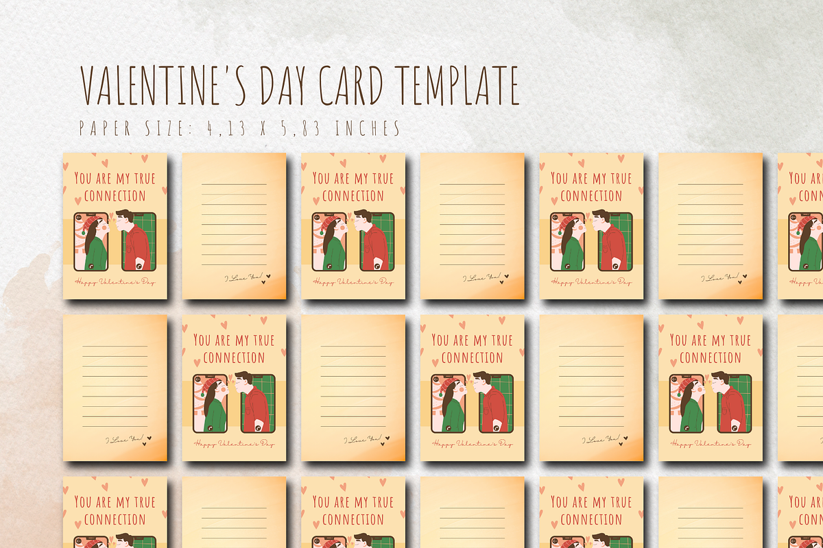 VALENTINE'S DAY CARD CANVA TEMPLATE, a Card Template by The Little Lily Studio (Photo 3 of 5)