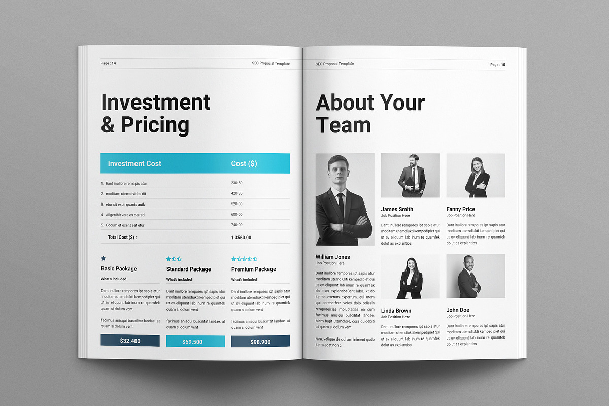 SEO Proposal Template, a Brochure Template by E-Type (Photo 6 of 7)