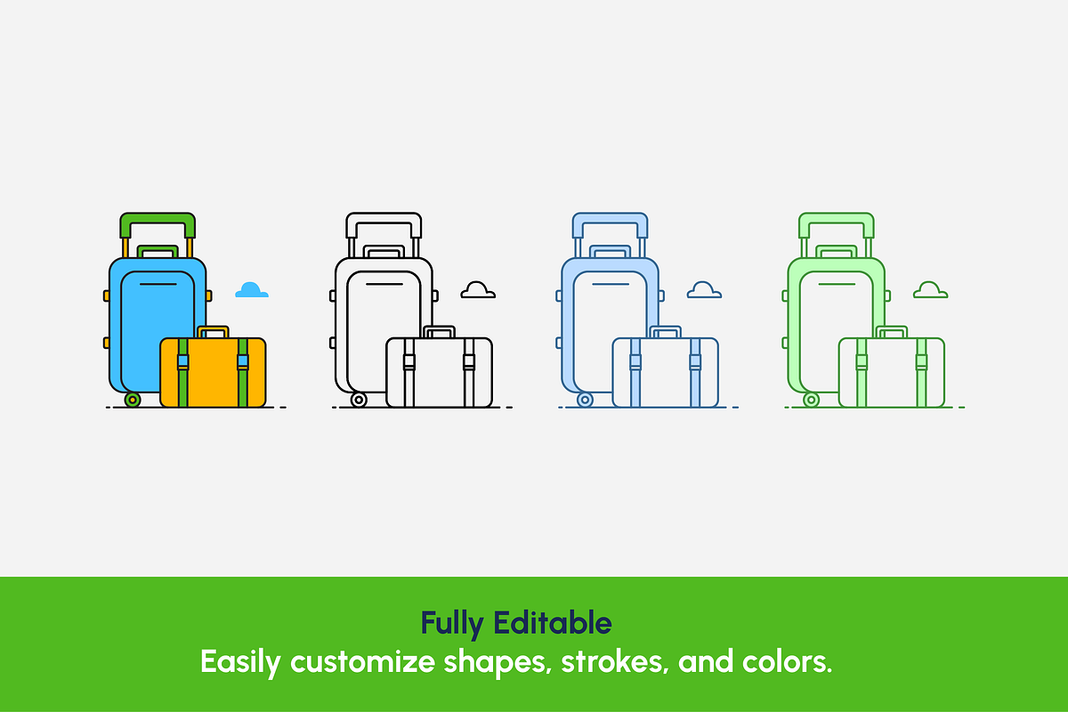 Premium 60 Icons Set - 100% Editable, a Duotone Icon by AgtoNugroho (Photo 5 of 5)