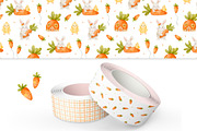 Easter Bunny & Carrots Patterns, a Pattern Graphic by ArtGiftsStudio (Thumbnail 3 of 5)
