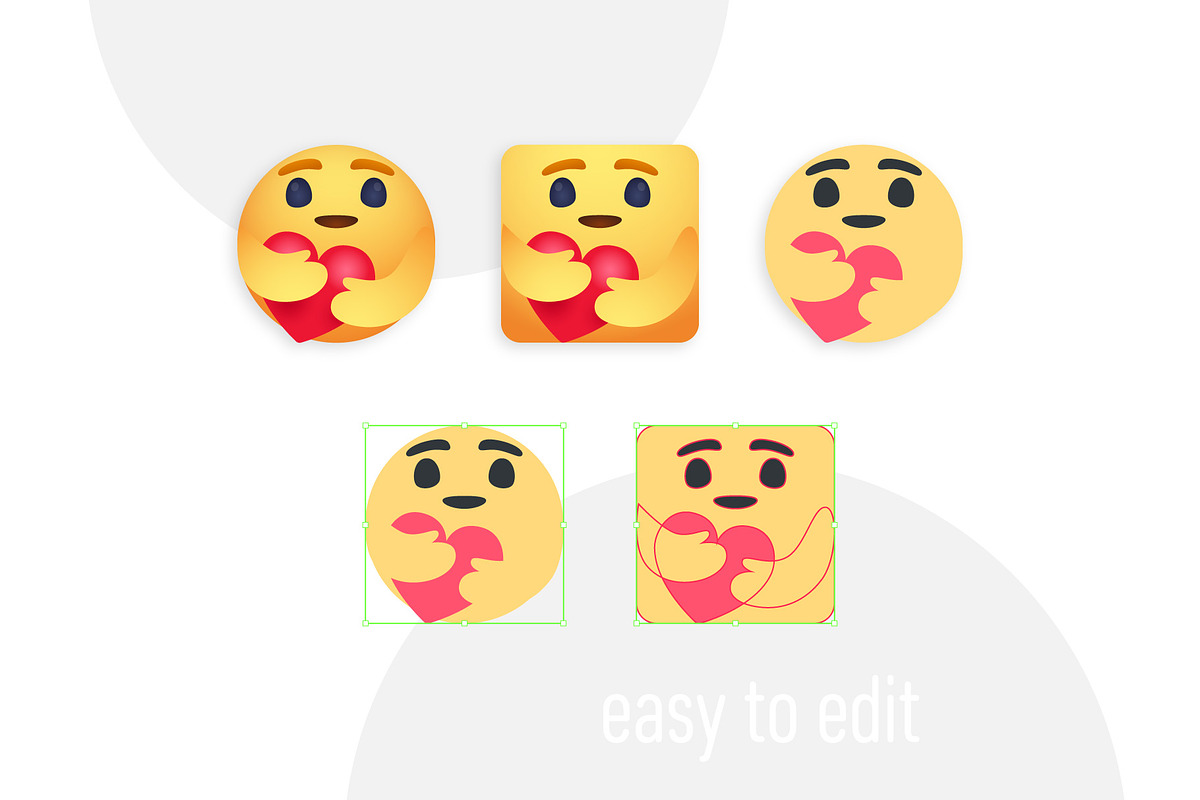 Facebook Emoticon icons, a Social Media Template by karnofff