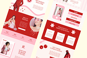 Pink Canva Website Template, a Landing Page Template by Anna Design Studio (Thumbnail 3 of 8)
