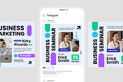 Seminar Business Feed Instagram Post, a Social Media Template by SquidPixey (Thumbnail 2 of 6)