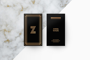 6 Art Deco Business Cards