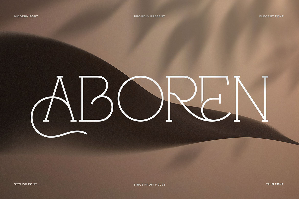 Aboren || Vintage Serif Monoline, a Serif Font by Ermedia Studio (Photo 1 of 10)