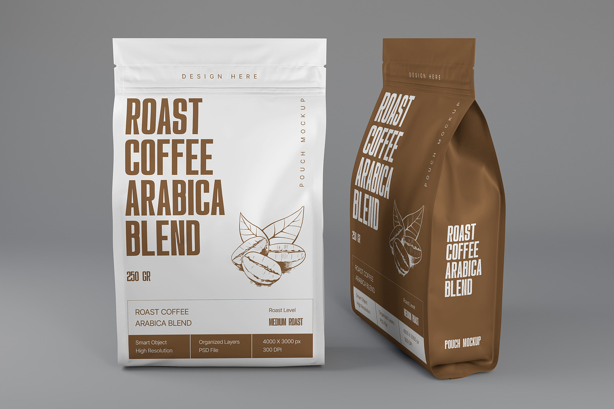 Coffee Pouch Mockup, a Packaging Mockup by Nathatype (Photo 4 of 5)