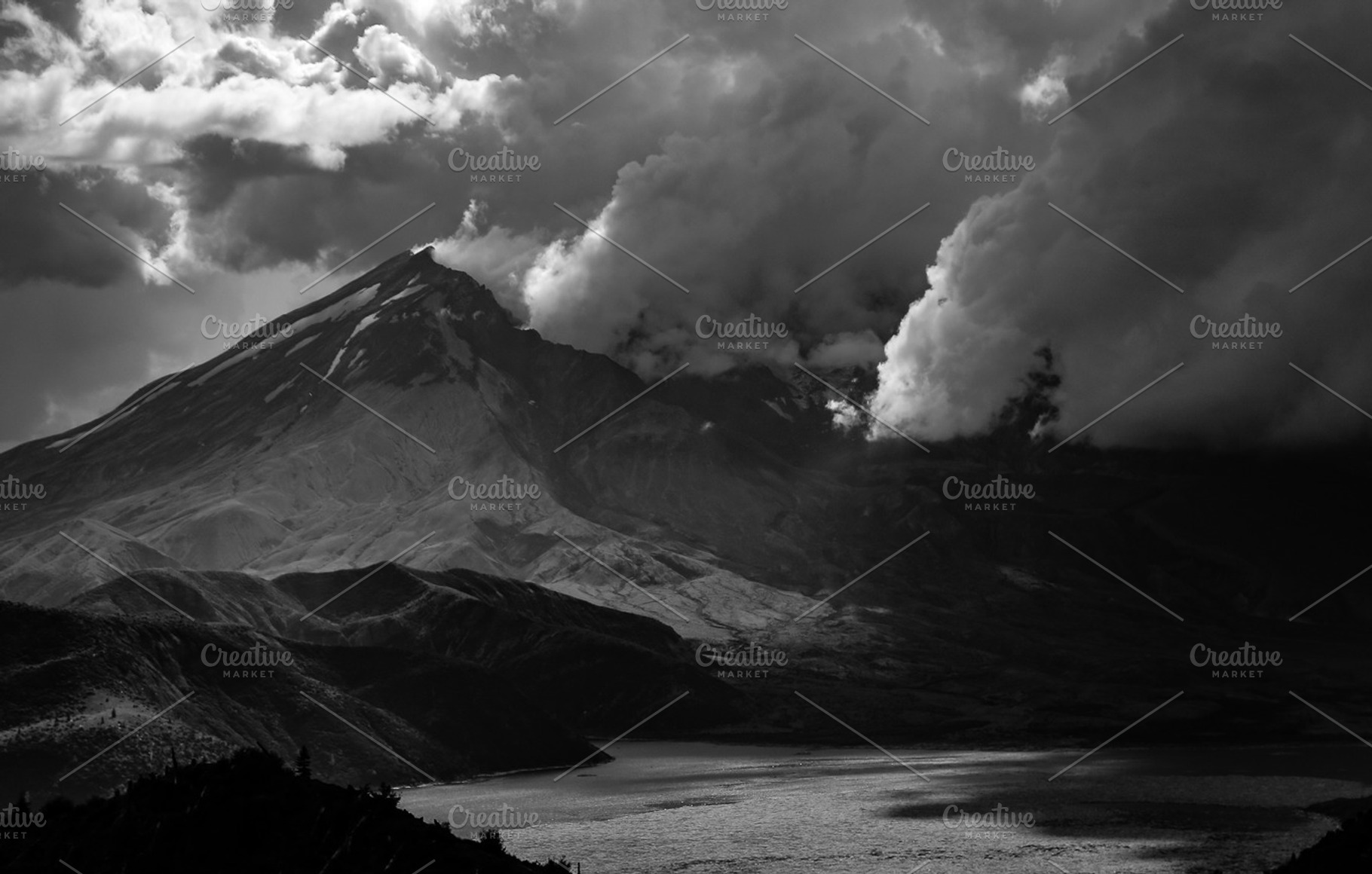Mount st helens  storm 2 containing mount st helens, mt st helens, and mt, a Nature Photo by Dæmon Ex Machina