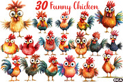 Quirky Funny Chicken Sublimation, an Illustration by DreamCafeArt (Thumbnail 1 of 3)