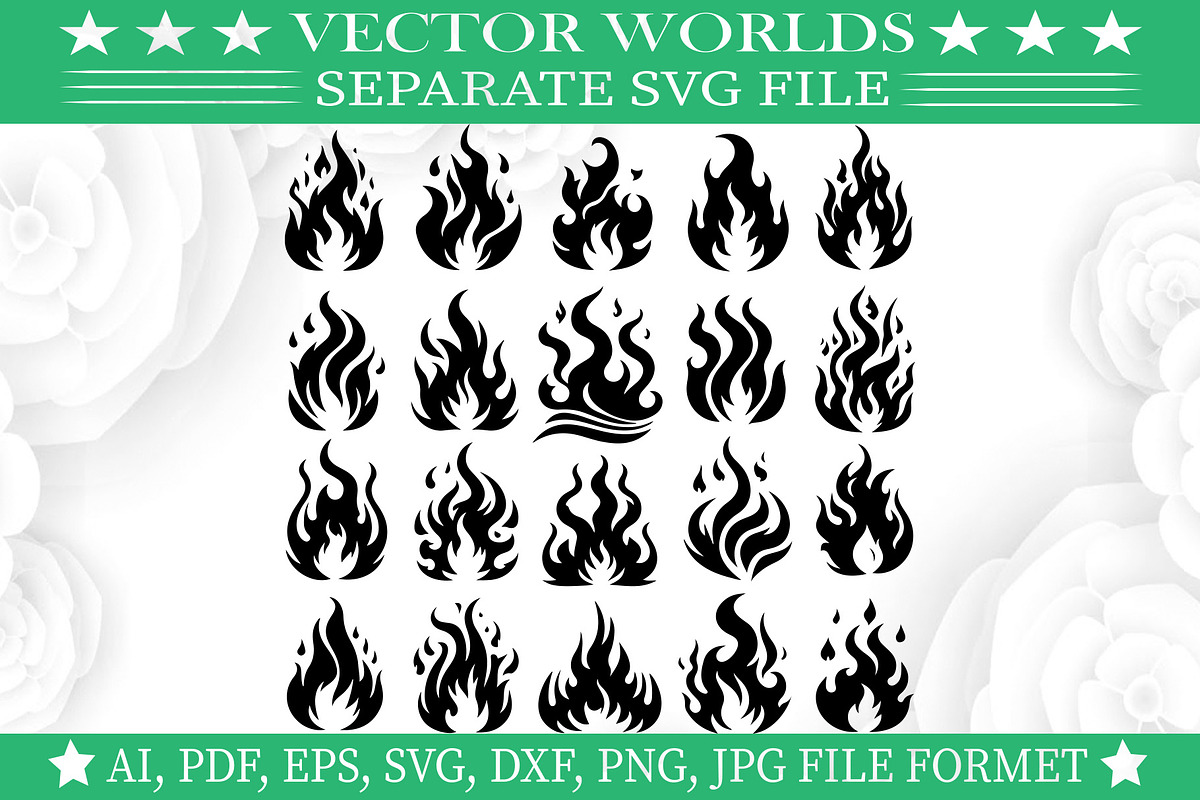 Burning Fire SVG, Burning Fires SVG, an Object Graphic by VectorWorlds (Photo 1 of 3)