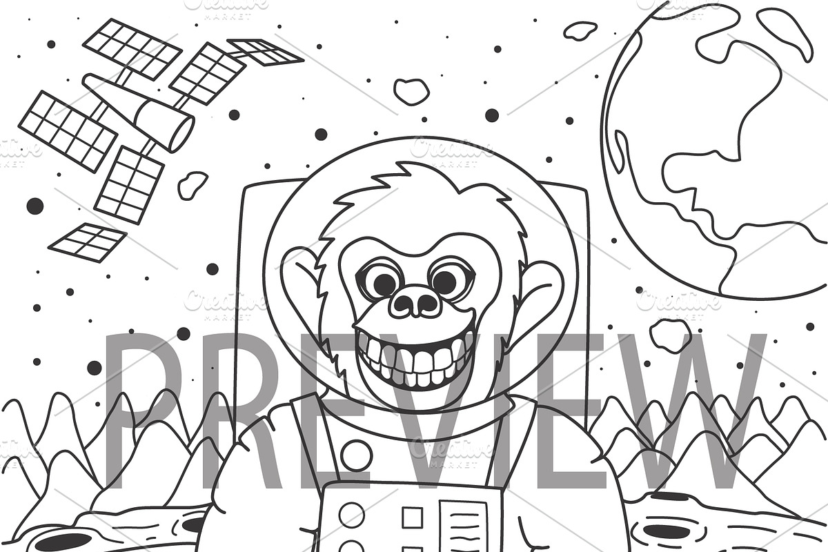 10 cute Astronaut illustrations, a Decorative Illustration by Somjai King (Photo 11 of 11)
