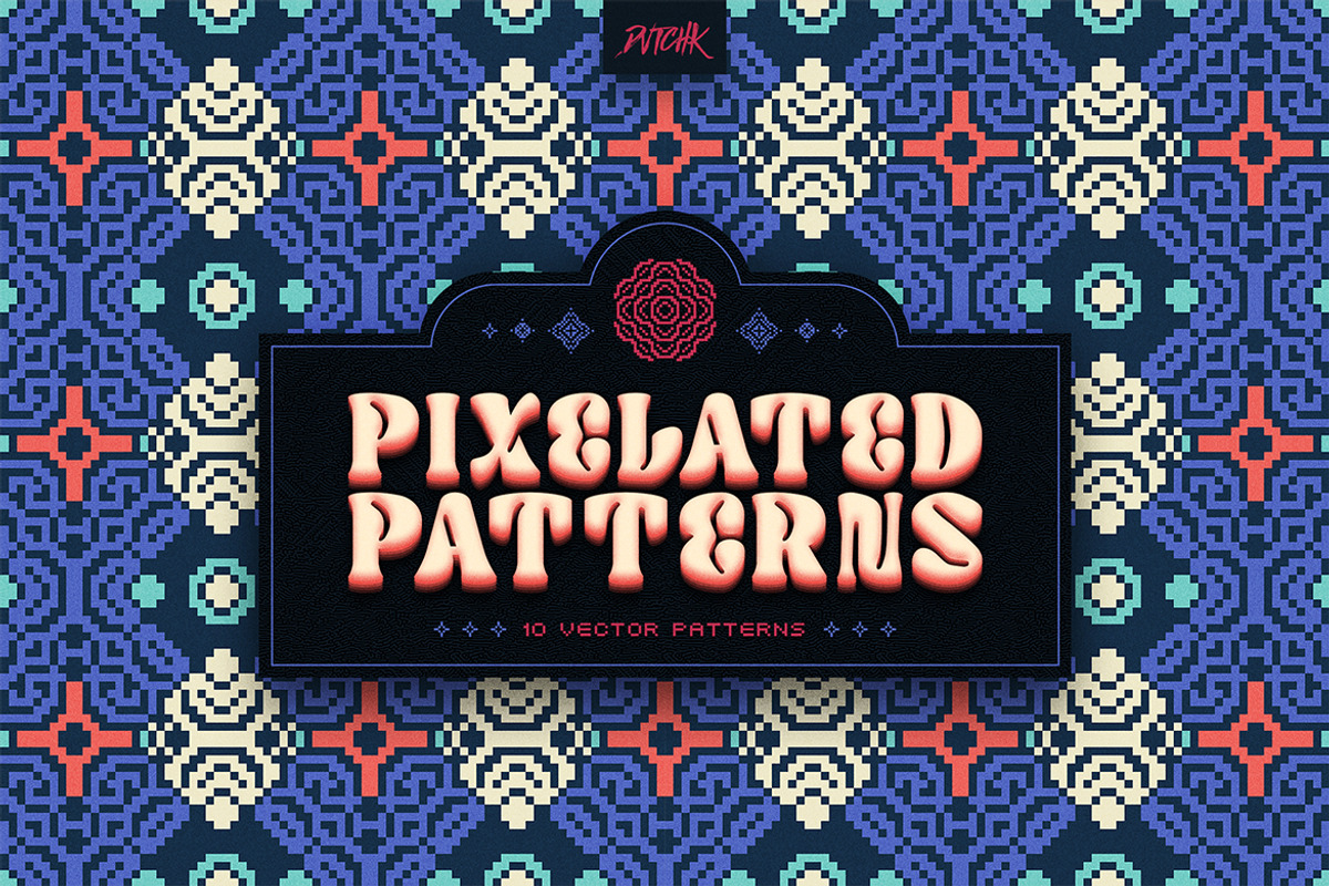 Pixel Mosaic Patterns | Vol. 09, a Pattern Graphic by dvtchk (Photo 8 of 10)