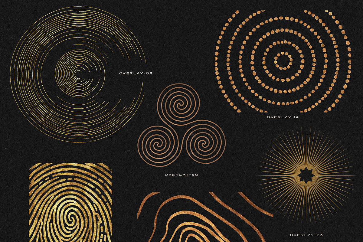Gold Spiral & Sunburst Overlays, an Object Graphic by alonahaidash (Photo 11 of 13)