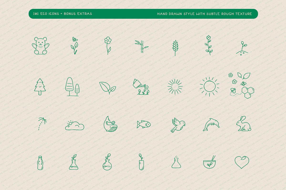 101 Eco Friendly Icons + 25 Bonus, an Outline Icon by Sinclair Creative Agency (Photo 4 of 13)