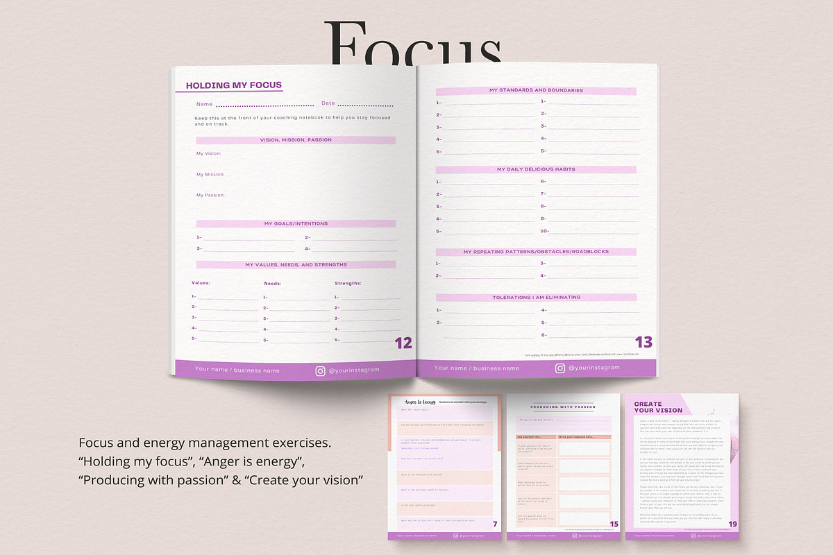 Life Coach Exercises Ebook Template, a Magazine Template by Sakura Digitals (Photo 7 of 9)