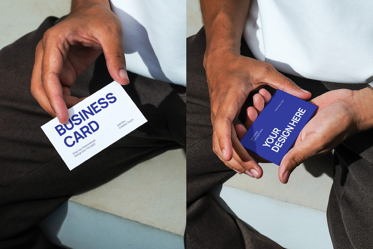 Landscape Business Card Hand Mockup, a Merchandise Mockup by Akrinity Digital (Photo 3 of 3)