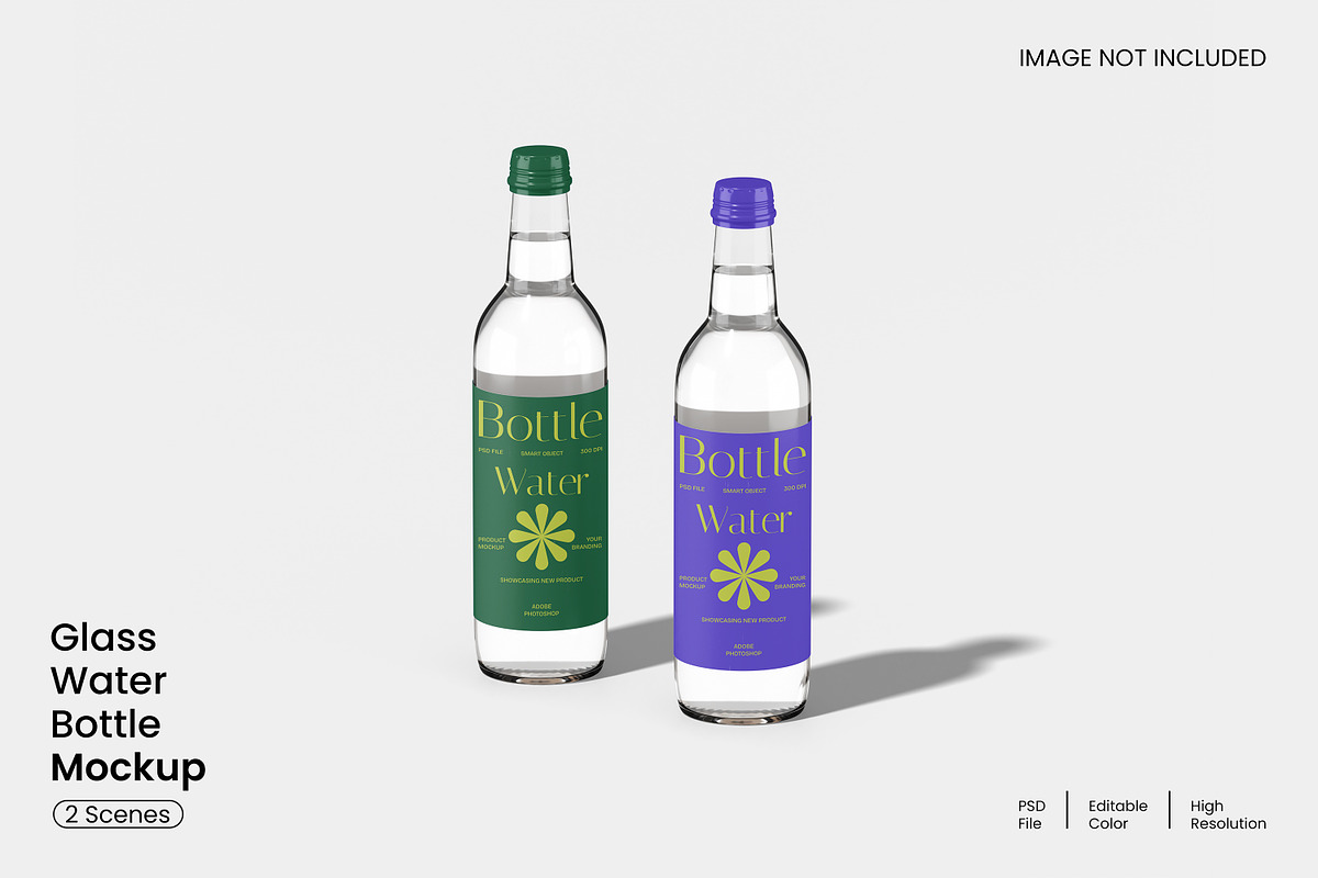 Water Bottle Mockup, a Packaging Mockup by Unerispace (Photo 1 of 3)
