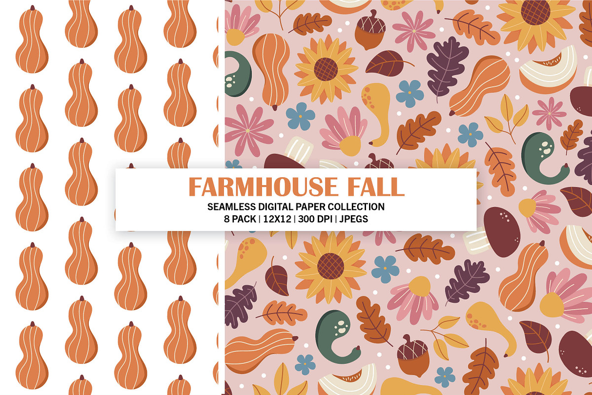 Farmhouse Fall Seamless Patterns, a Pattern Graphic by Alanna Messina Design Co (Photo 4 of 8)