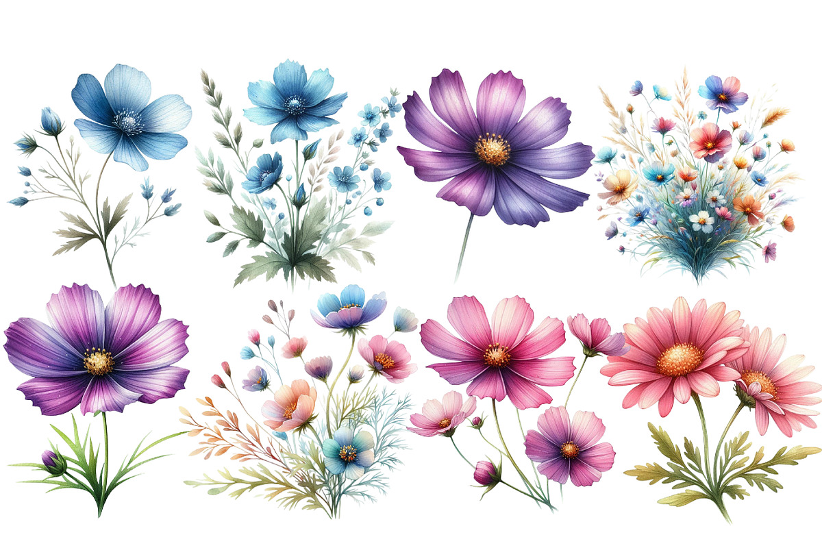 Dreamy Wildflowers Clipart, an Illustration by Designworld (Photo 4 of 5)